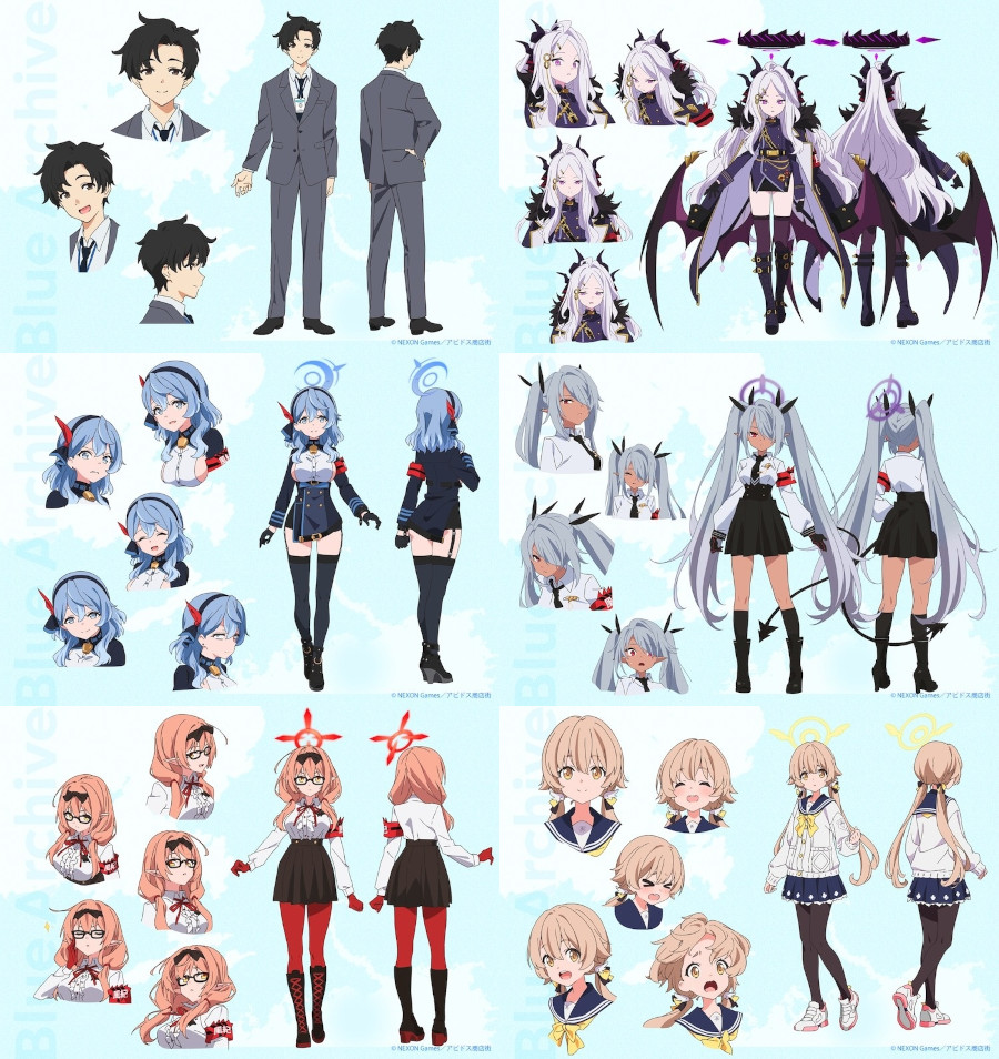 Blue Archive the Animation characters
